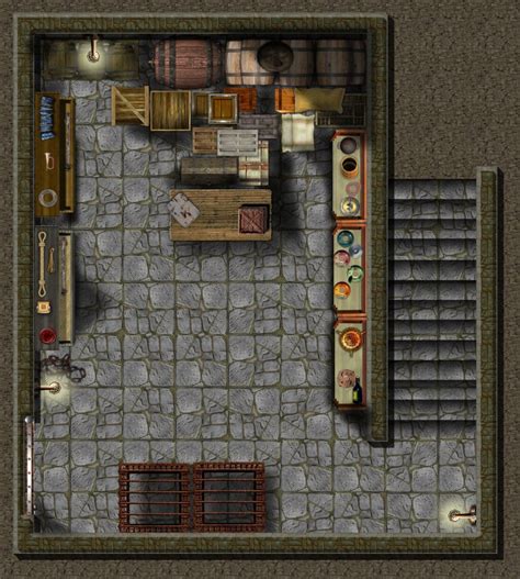 Basement Storage Room With Laboratory Dungeon Tiles Dungeon Maps