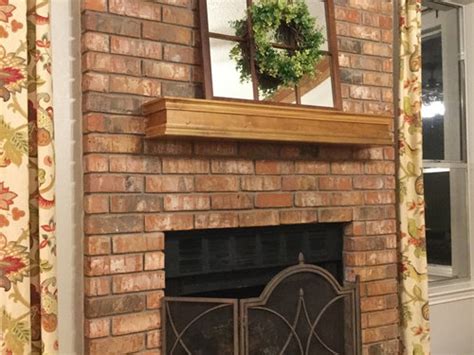 Brick Fireplace Without Mantle