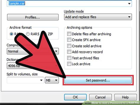How To Add A Password To A Rar File 15 Steps With Pictures