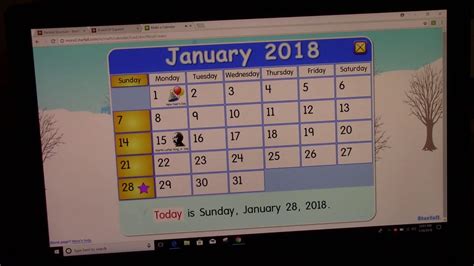 Starfall Calendar January 2018 Youtube