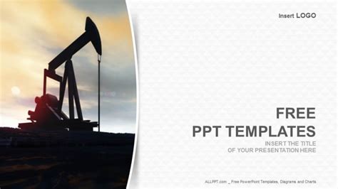 Oil Well Silhouetted Industry Ppt Templates