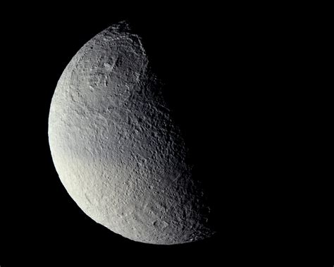 Tethys Global Color Half Phase The Planetary Society