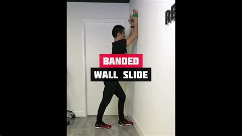 Banded Wall Slide Serratus Anterior Exercise For Scapular Dyskinesia