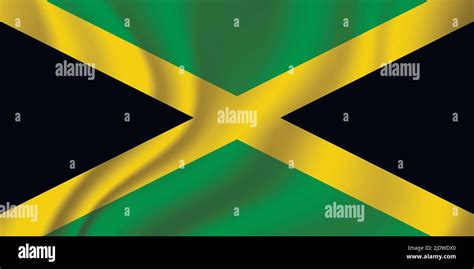flag of jamaica jamaican national symbol in official colors template icon abstract vector