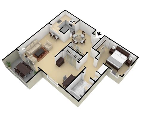 Large 1 Bedroom Apartment Floor Plans Joeryo Ideas