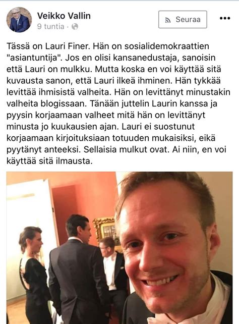 Reijo Taskinen Reksa On Twitter T Ss On Kansanedustaja Veikko Vallin Jos H N Ei Olisi