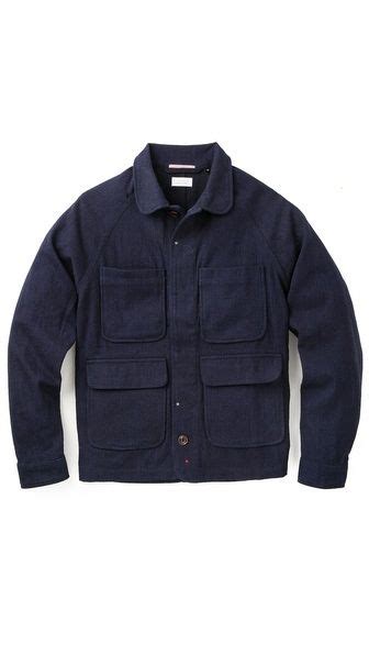 Apolis Wool Chore Jacket Indigo Clothing Apolis Leather Outerwear