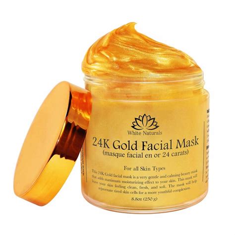 24k Gold Facial Mask By White Naturals Rejuvenating Etsy