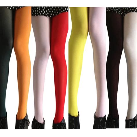 fashion double colors blocking autumn women pantyhose pantistocking leggings in tights from
