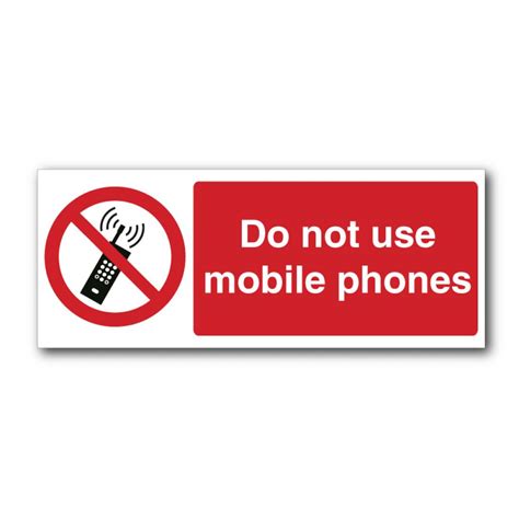 Safety Signs Prohibition Signs Do Not Use Mobile Phones Sign