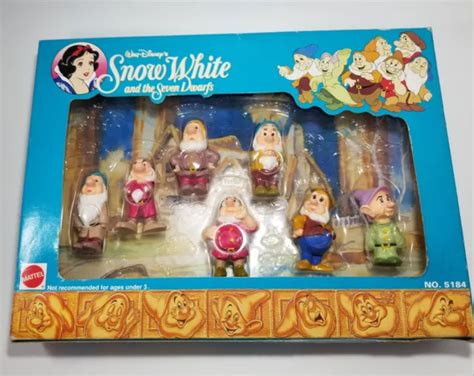 Vintage Mattel Disney Snow White Seven Dwarfs Figure Set Sealed Picclick
