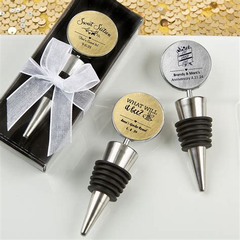 personalized metallic collection wine bottle stopper fashion craft