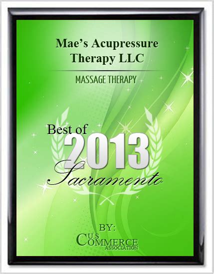 Sacramento Massage Awards Maes Acupressure Massage And Acupuncture