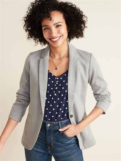 Classic Ponte Knit Blazer For Women Old Navy