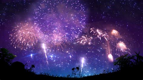 Demon Slayer Akaza Fireworks Glittering Fire Crackles On Black Sky At
