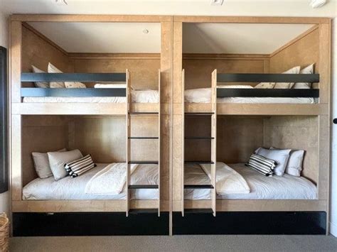 Modern Bunk Room With Built In Bunk Beds Which Sleeps 8 Etsy Bunk