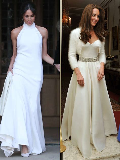 Kate Middletons 2011 Reception Dress Next To Meghan Markles