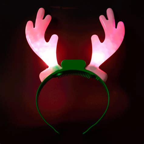 10 Light Up Holiday Reindeer Antlers Green