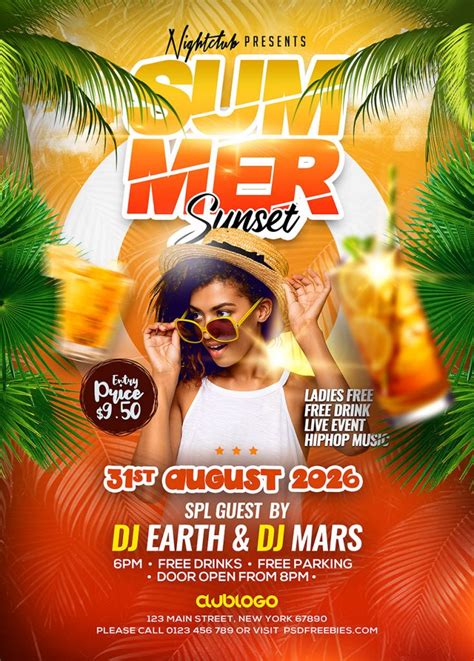 beach party flyer template psd psdfreebies hot sex picture