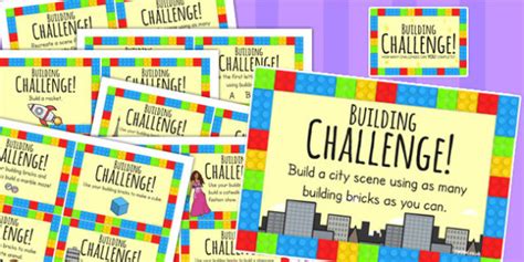 Building Block Challenge Cards Challenges Games Building Blocks Toys