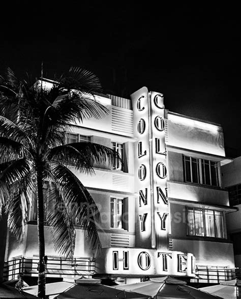 Miami Beach Wall Art Art Deco Hotel Miami Colony Hotel Etsy