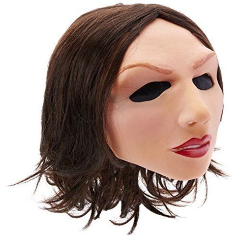 Soft And Female Woman Mask Latex Halloween Costume Accessory Wig Moving