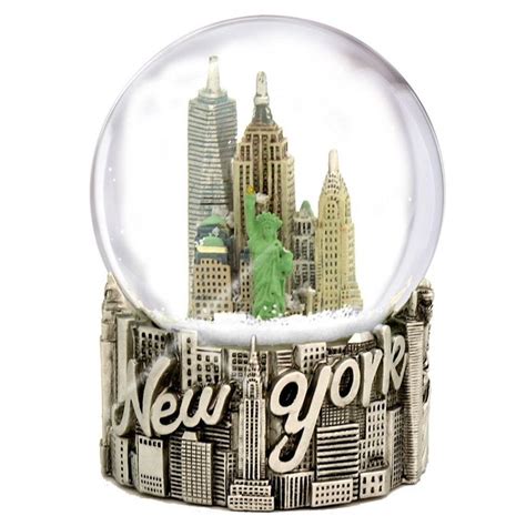 New York City Classic Silver Exclusive Snow Globe 65mm Snow Globes