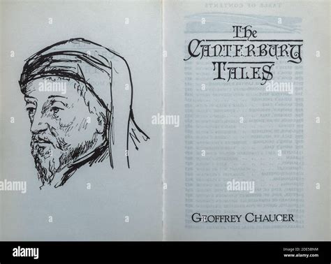 The Canterbury Tales Book Novel By Geoffrey Chaucer Title Page And