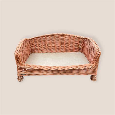 Wicker Dog Bed Wicker Cat Bed Comfy Pet Bed Soft Cat Bed Etsy