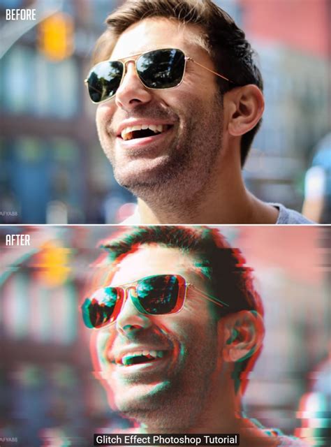 15 Best Glitch Effect Photoshop Tutorials and PS Actions | Tutorials 