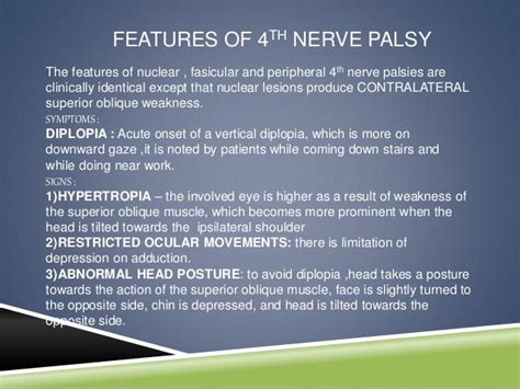 4th Nerve Palsy
