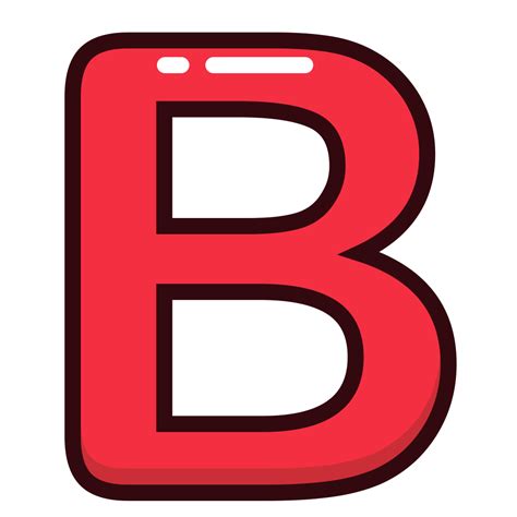 B Letter Red Alphabet Letters Icon Free Download