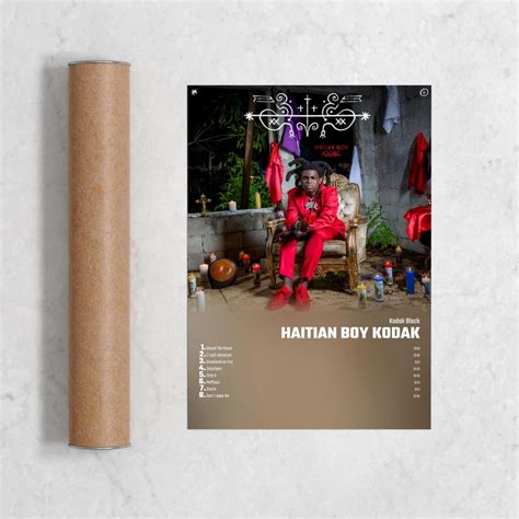 Kodak Black Haitian Boy Kodak Album Cover Poster Print Wall Etsy