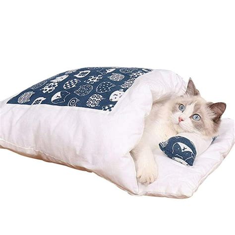 Sunisery Warm Cat Sleeping Bags Self Warming Sleeping Bed With Pillow