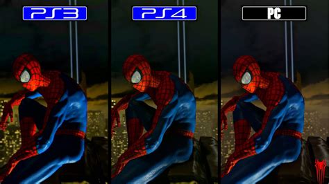 The Amazing Spider Man 2 Ps3 Vs Ps4 Vs Pc Graphics Comparison Youtube
