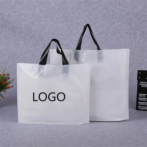 Promotion T Clear Black Plastic Tote Bags With Company Logo Design