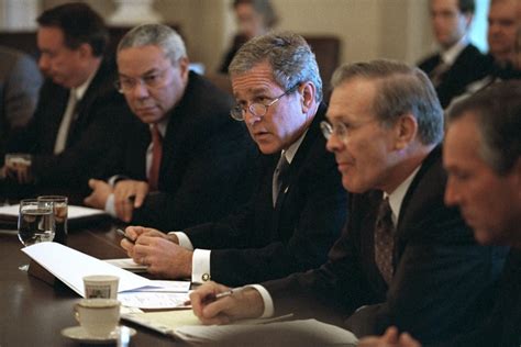 President George W Bush Meets With His Cabinet On Oct 10 History