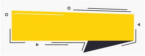 Download Yellow Banner With Black Down Right Abstract Banner Yellow