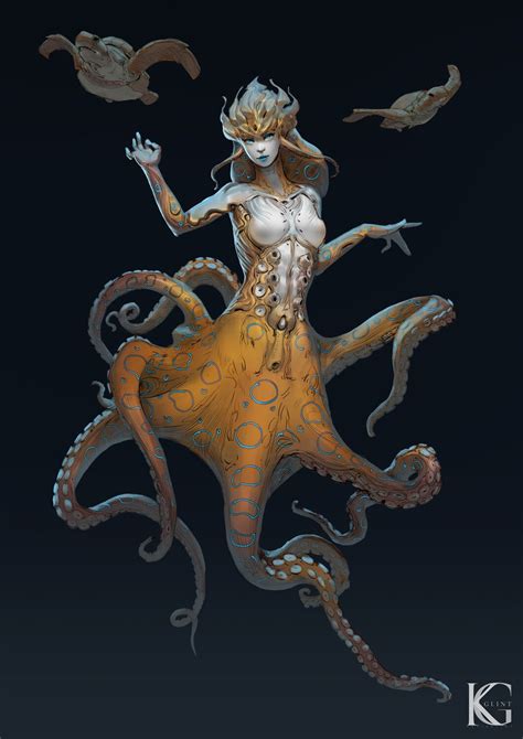 Blue Ringed Octopus Girl Kevin Glint On Artstation At Artwork Bm6rkl