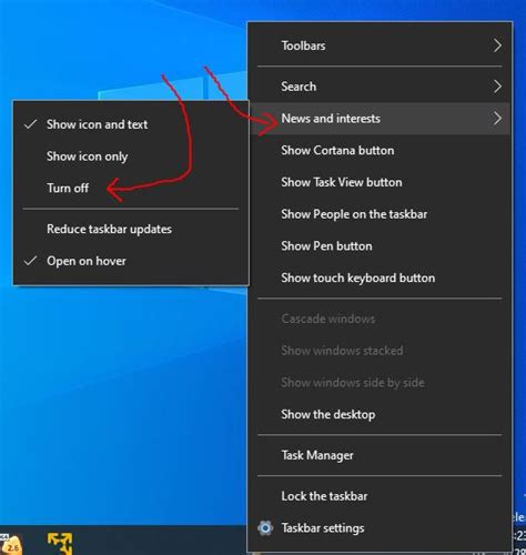 How To Turn Off Windows 10 Taskbar News And Interests H2s Media Hot