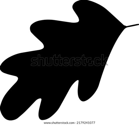 Oak Leaf Silhouette On White Background Stock Vector Royalty Free