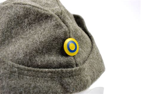 Wwii Swedish Army Winter Wool Side Cap Military Field Cap Garrison Cap
