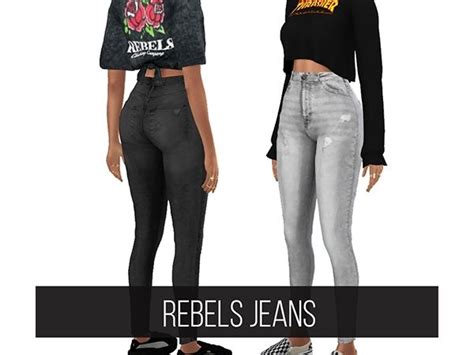 Rebels Jeans The Sims 4 Download Simsdom Sims Sims 4 Clothing
