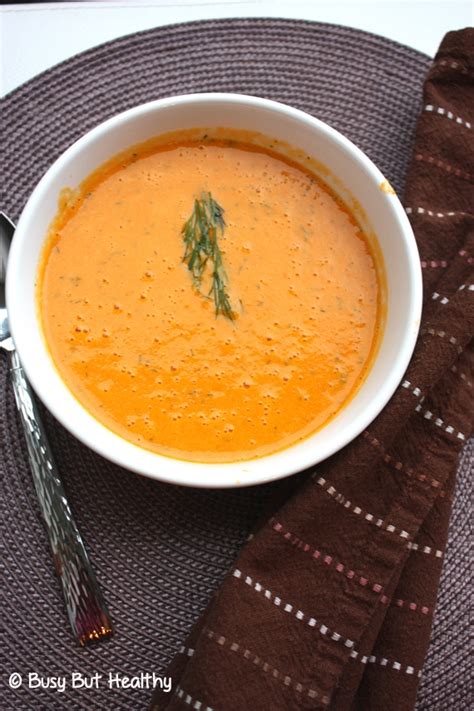 Carrot and coriander soup, roasted thai carrot and sweet potato soup, spiced carrot soup. Easy Carrot Soup - Busy But Healthy