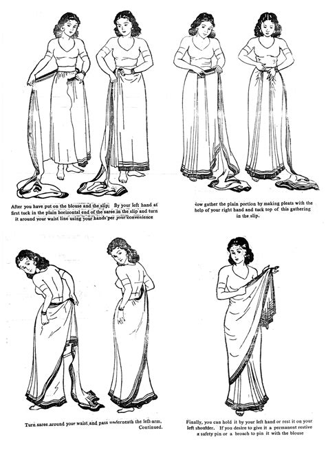 Instructions For Sari Tying Indian Dresses Indian Outfits How To Wear