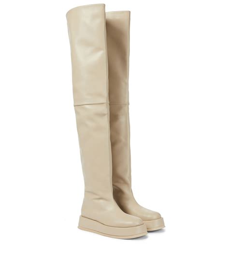 Gia Borghini Giarhw Rosie 10 Leather Over The Knee Boots Gia Borghini
