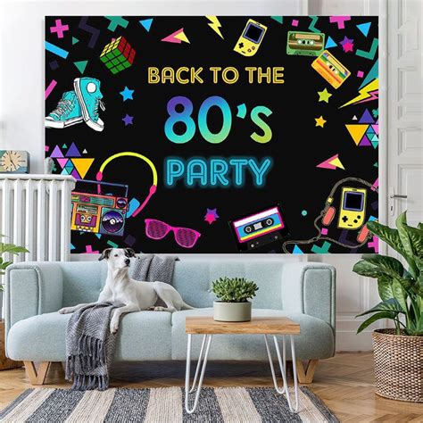 Celebration Back To 80s Party Photo Backdrop 80s Theme Backdrop 80s