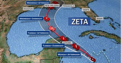 Hurricane Zeta Forms In The Atlantic As It Moves Toward The Gulf Coast
