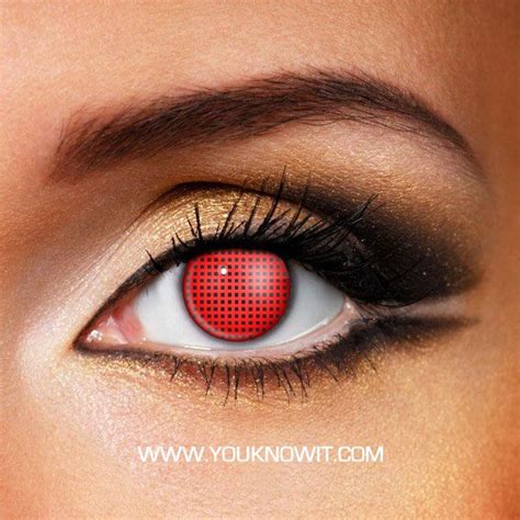 Create A Shocking Look With Our Red Mesh Contact Lenses These Amazing