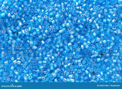 Blue Seed Beads Background Stock Photo Image Of Jewelry 63921680